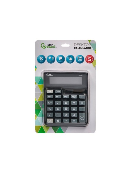 CALCULADORA  XF16 8D.SOLAR PILAS NG.127X105X24MM