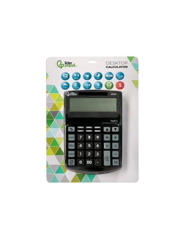 CALCULADORA  XF40 12D.DOS L SOLAR PILAS NG.175X120X30MM 40% PLASTICO