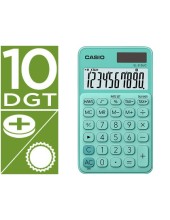 CALCULADORA CASIO SL-310UC-GN BOLSILLO 10D.TAX +/- VE.