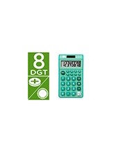 CALCULADORA  BOLSILLO XF13 8D.SOLAR PILAS VE. 115X65X8MM 2