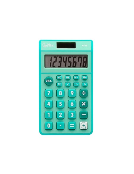 CALCULADORA  BOLSILLO XF13 8D.SOLAR PILAS VE. 115X65X8MM
