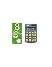 CALCULADORA  BOLSILLO XF07 8D.SOLAR PILAS GRIS 98X62X8MM 2