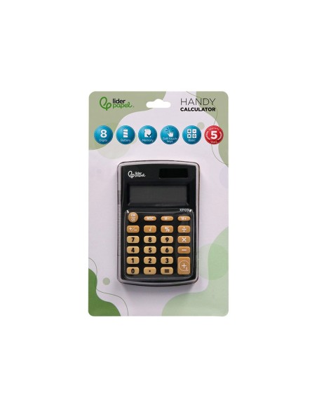 CALCULADORA  BOLSILLO XF05 8D.SOLAR PILAS NG.98X62X8MM