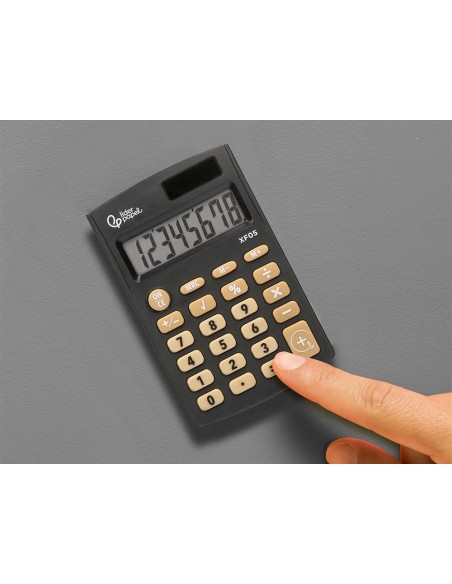 CALCULADORA  BOLSILLO XF05 8D.SOLAR PILAS NG.98X62X8MM