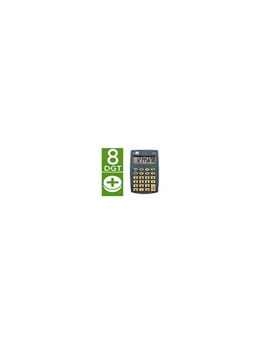 CALCULADORA  BOLSILLO XF03 8D.PILAS GRIS 99X64X9MM