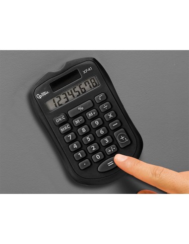 CALCULADORA  BOLSILLO XF43 8D.SOLAR PILAS NG.94X59,5X10,5MM