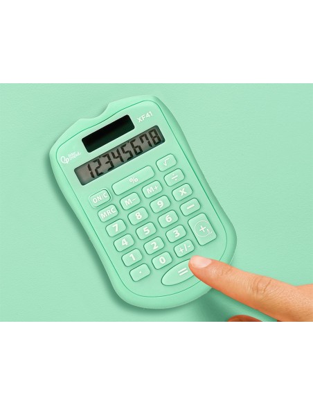 CALCULADORA  BOLSILLO XF42 8D.SOLAR PILAS VE. 94X59,5X10,5MM