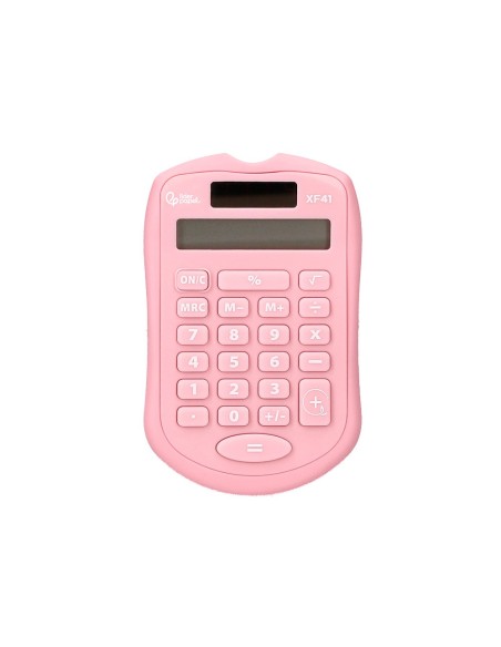 CALCULADORA  BOLSILLO XF41 8D.SOLAR PILAS ROSA 94X59,5X10,5MM