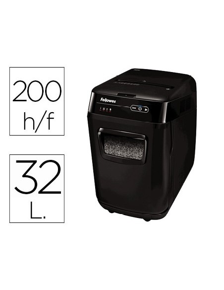 DESTRUCTORA DOCUMENTOS FELLOWES AUTOMAX 200M 200H.PARTICULAS GRAPAS