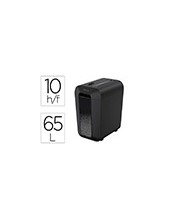 DESTRUCTORA FELLOWES LX-65 CORTE 10 H P4 GRAPAS CLIPS Y 2