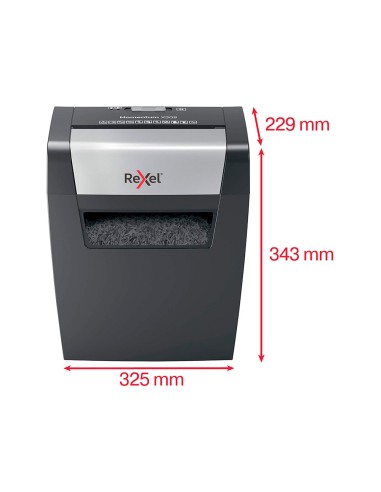 DESTRUCTORA REXEL MOMENTUM X308 CORTE 8H. DESTRUYE GRAPAS CLIPS 15 T