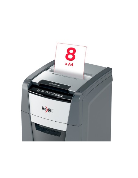 DESTRUCTORA REXEL OPTIMUM AUTO+ 100X EU 100H. PARTICULAS GRAPAS