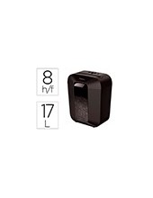 DESTRUCTORA FELLOWES LX-41 8H P4 GRAPAS CLIPS TARJETA PAPELERA 17 L 2