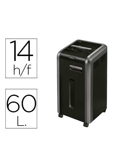 DESTRUCTORA FELLOWES 225MI CORTE 14H.DESTRUYE GRAPAS CLIPS TARJ.