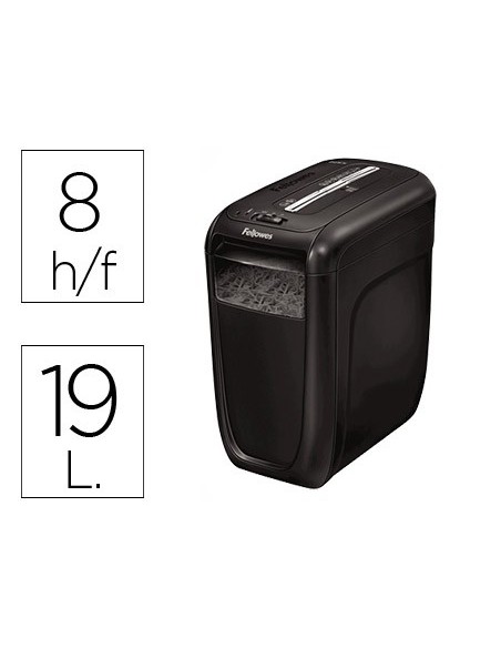 DESTRUCTORA FELLOWES 60 CS CORTE 10H.DESTRUYE CLIPS Y GRAPAS