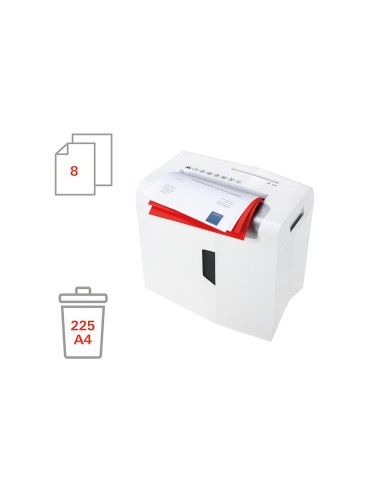 DESTRUCTORA HSM SHREDSTAR X8 CORTE 8 H PART.GRAPAS CLIPS CD TATJ.