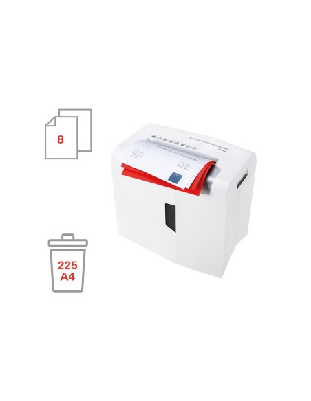 DESTRUCTORA HSM SHREDSTAR X8 CORTE 8 H PART.GRAPAS CLIPS CD TATJ.