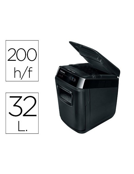 DESTRUCTORA FELLOWES AUTOMAX 200C CORTE 200 H.DESTRUYE GRAPAS CLIP