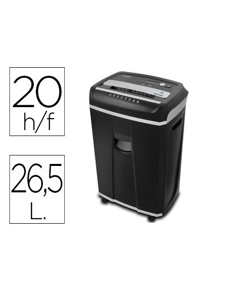 DESTRUCTORA DOCUMENTOS Q-CON ANTIATASCOS CAPACIDAD CORTE 20 H KF18094
