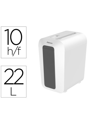 DESTRUCTORA DOC FELLOWES LX65 10H SEG. P4 DESTRUYE GRAPAS CLIPS TJ.