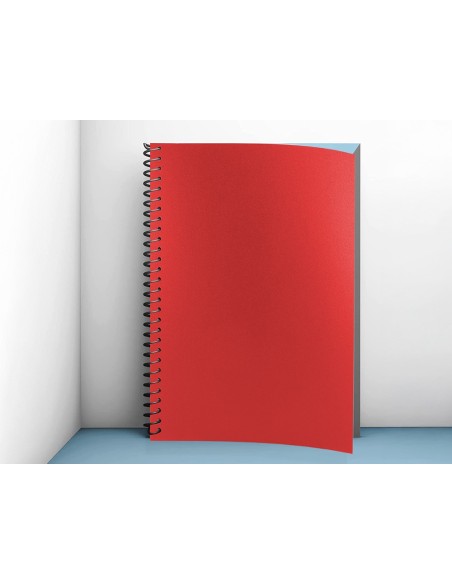 TAPA ENCUADERNACION PP.A4 0.5MM RJ. OPACO PQ.DE 100 UD.