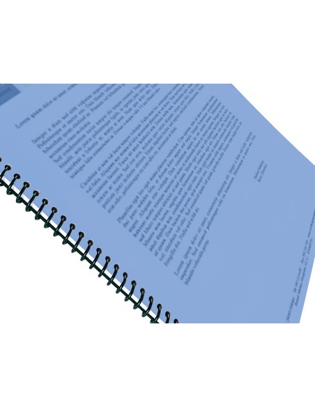 TAPA ENCUADERNACION PP.A4 0.5MM AZ. TRANS.PQ.DE 100 UD.