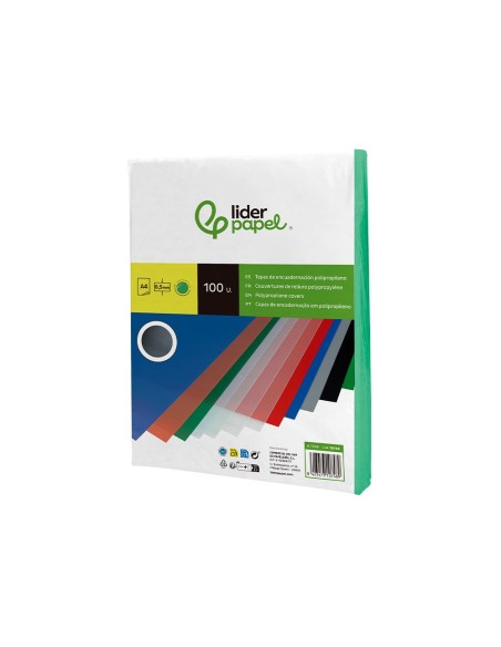 TAPA ENCUADERNACION PP.A4 0.5MM VE. TRANS.PQ.DE 100 UD.