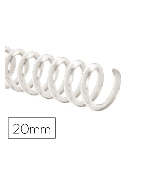 ESPIRAL PLASTICO Q-CON.TRANSPARENTE 32 5:1 20MM 2MM C.100 UDS.