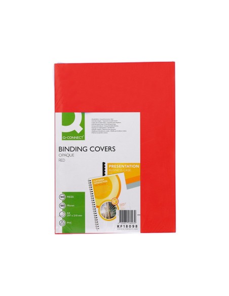 TAPA ENCUADERNACION Q-CON.PVC A4 OPACA RJ. 180 MICRAS CAJA 100 UD.