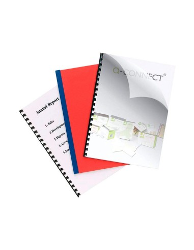 TAPA ENCUADERNACION Q-CON.PVC A4 OPACA RJ. 180 MICRAS CAJA 100 UD.