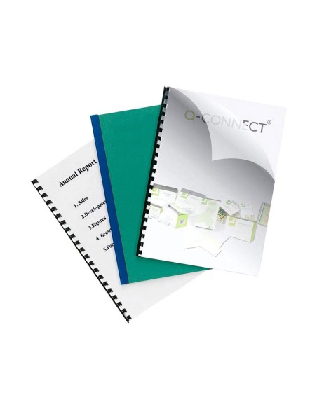 TAPA ENCUADERNACION Q-CON. PVC A4 OPACA VE.180 MICRAS CAJA 100 UD.