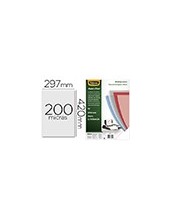 TAPA ENCUADERNACION FELLOWES A3 PVC TRANSP. CRISTAL 200MC PACK 100UD 2