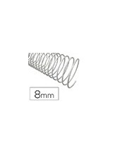 ESPIRAL METALICO Q-CONNECT BLANCO 64 5:1 8 MM 1MM CAJA DE 200 UD. 2