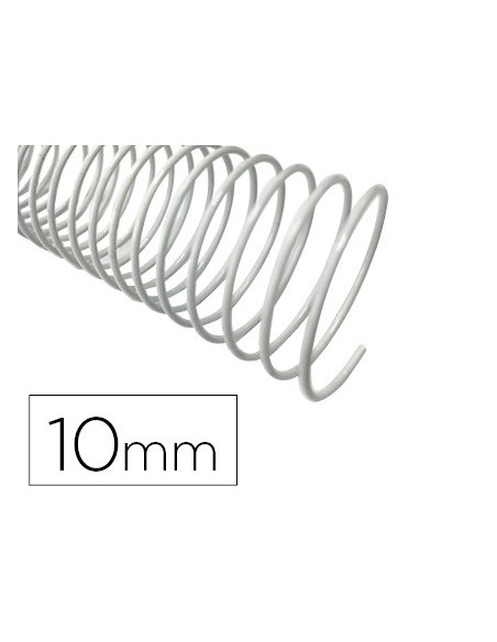 ESPIRAL METALICO Q-CONNECT BLANCO 64 5:1 10 MM 1MM CAJA DE 200 UD.
