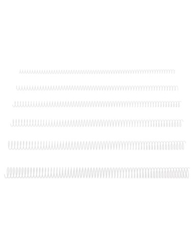 ESPIRAL METALICO Q-CONNECT BLANCO 64 5:1 10 MM 1MM CAJA DE 200 UD.
