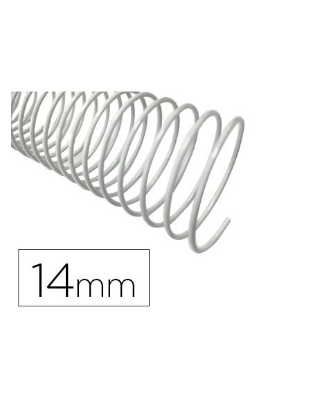 ESPIRAL METALICO Q-CONNECT BLANCO 64 5:1 14 MM 1MM CAJA 100 UD
