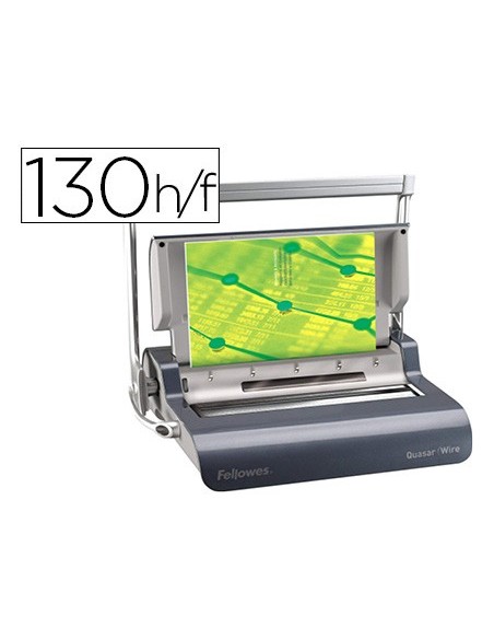 ENCUADERNADORA ESP.WIRE FELLOWES QUASAR DOBLE ESP.15H.A4