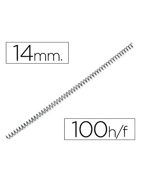 ESPIRAL METALICO YOSAN NEGRO PASO .64 5:1 14MM CALIBRE 1MM 3034E4N14