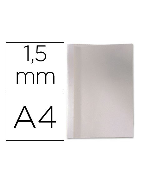 TAPA ENCUADERNACION TERMICA PVC Y CARTULINA LOMO 1,5MM CAJA 100 UDS.