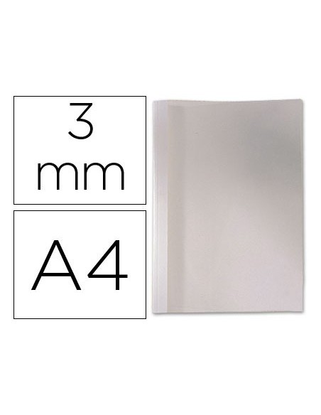 TAPA ENCUADERNACION TERMICA PVC Y CARTULINA LOMO 3MMCAJA 100 UDS.