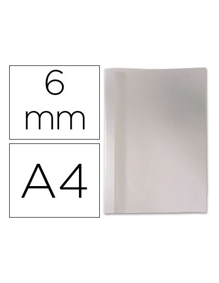 TAPA ENCUADERNACION TERMICA PVC Y CARTULINA LOMO 6MMCAJA 100 UDS.