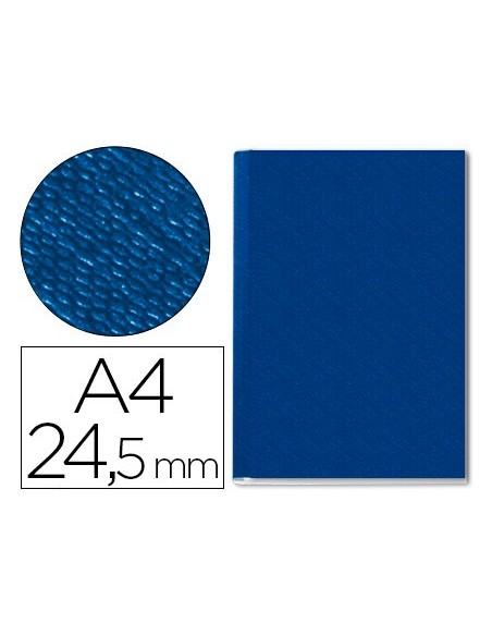 TAPA ENCUADERNACION CHANNELRIGIDA 73960035 AZUL LOMO 24,5MM CAP.245 H