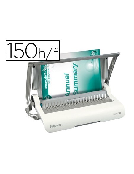 ENCUADERNADORA CANUTILLO FELLOWES STAR. PERFORA 12 HOJAS A4 150 HOJAS