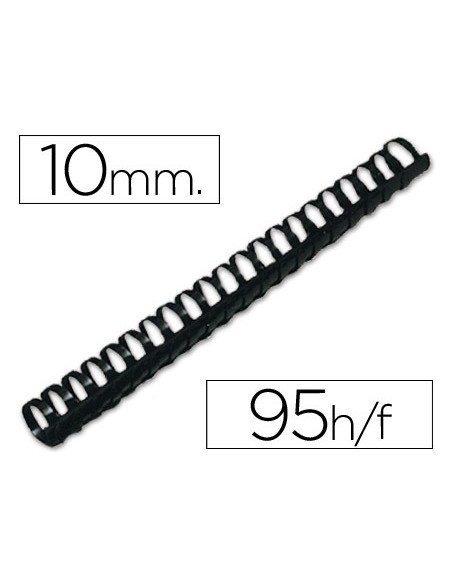 CANUTILLO Q-CON.RED.10 MM PLASTICO NEGRO  95 H 100UD**14599