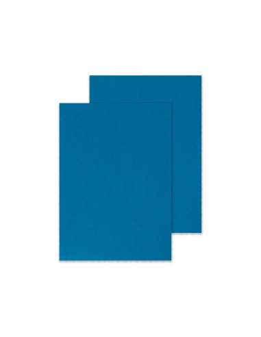 TAPA ENCUADERN Q-CON.CARTON DIN A4 AZUL SIMIL-PIEL 250 100UD**29128