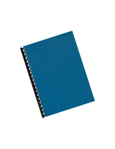 TAPA ENCUADERN Q-CON.CARTON DIN A4 AZUL SIMIL-PIEL 250 100UD**29128