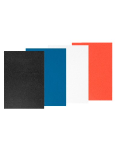 TAPA ENCUADERN Q-CON.CARTON DIN A4 AZUL SIMIL-PIEL 250 100UD**29128