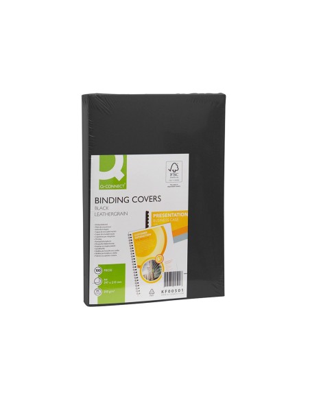 TAPA ENCUADER Q-CON.CARTON DIN A4 NG.SIMIL-PIEL 250 G 100  UD.**29129