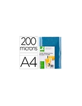 TAPA ENCUADERNACIO Q-CON.PVC DIN A4 200 MC TRANS KF32121 100UD**29154 2