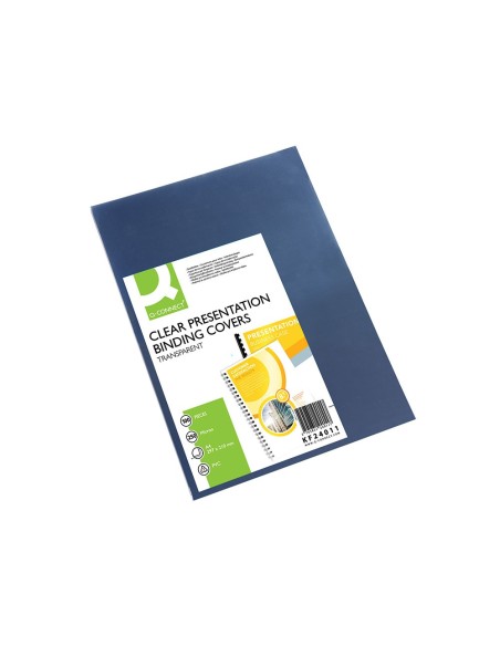 TAPA ENCUADERNACION Q-CON.PVC DIN A4 250 MC INCOLORA 100UD**29155